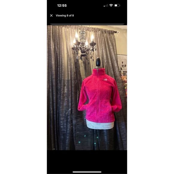 North Face northface osito fleece Jacket coat sweatshirt Xs- MED hot dark pink - Picture 12 of 12